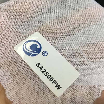150cm 너비 원형 트리코트 직물 융통성 인테러 라인링 GAOXIN SA2500 순수 흰색