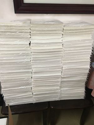 양복 제조용 폴리에스터/ 면화 embroidery interlining fabric 20gsm-120gsm